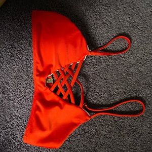 red bikini top